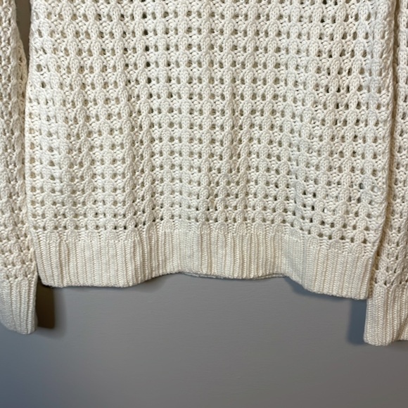 Club Monaco Open Stitch Sweater Chandails Cream Size Small NEW - Picture 3 of 9